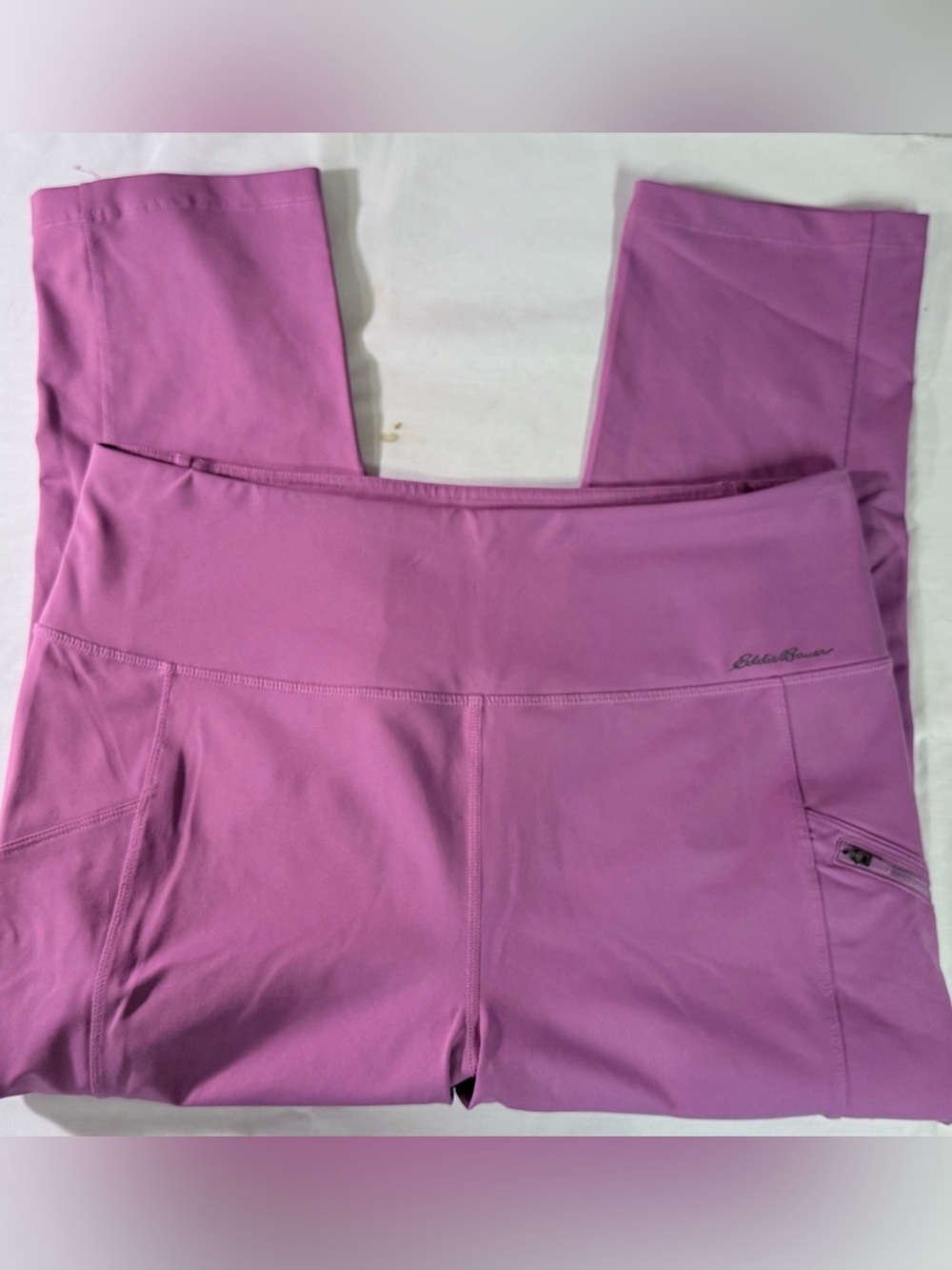 Eddie Bauer Mauve-Pink High-Rise Single side pocket capris